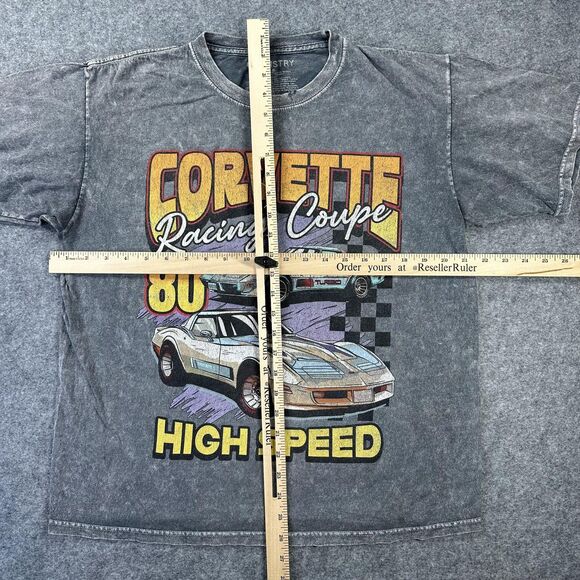Corvette Racing Coupe Shirt Womens Large Gray High Speed Graphic Vintage Style - Picture 4 of 7